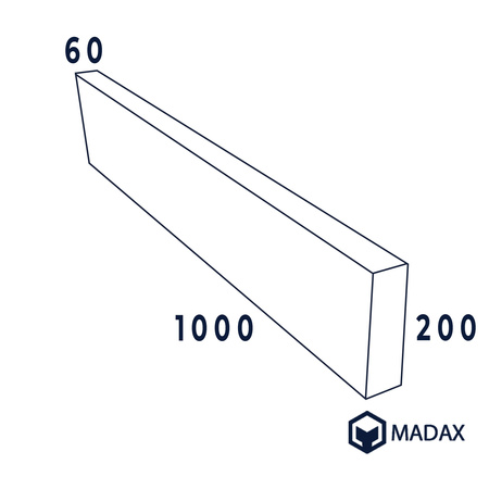 Obrzeże betonowe grafitowe