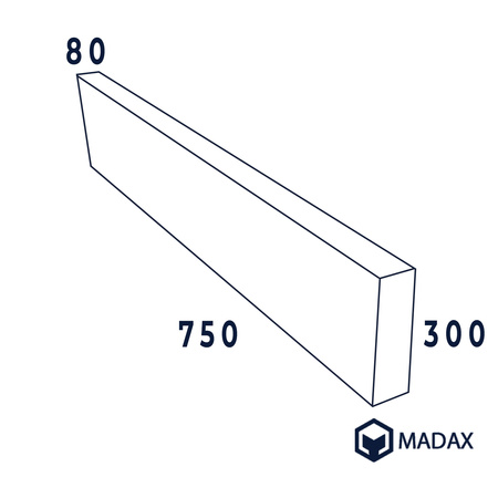 Obrzeże betonowe czerwień