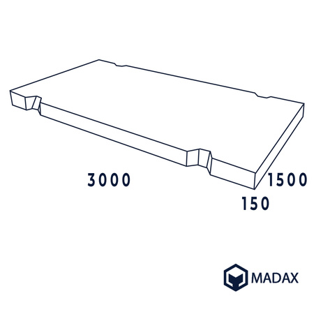 Płyta drogowa typu MON 150x300x15