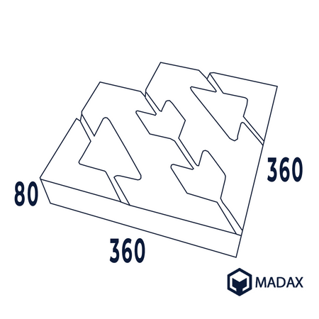 Płyta ażurowa - ażurowiec 36x36x8 szary