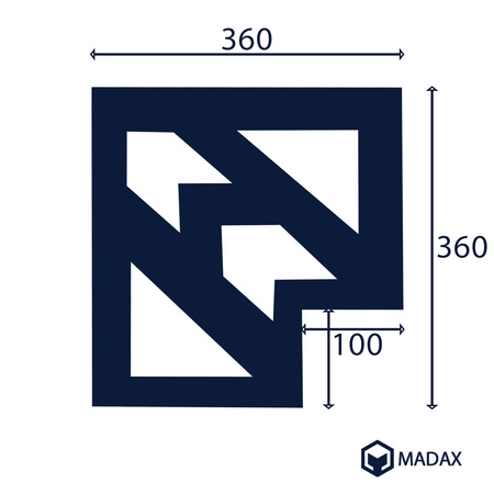 Płyta ażurowa - ażurowiec 36x36x8 szary
